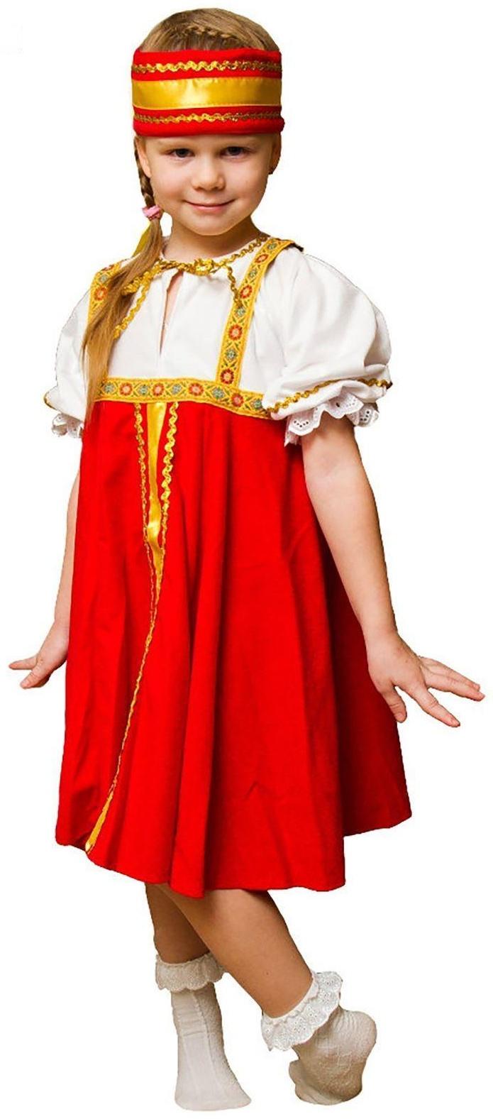 Карнавальный костюм «Хоровод», платье, повязка на голову, 3-5 лет, рост 104-116 см