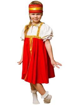 Карнавальный костюм «Хоровод», платье, повязка на голову, 3-5 лет, рост 104-116 см