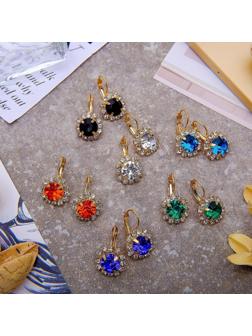 Серьги со стразами 