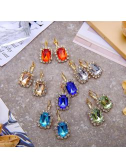 Серьги со стразами 