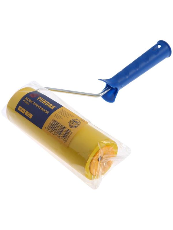 Валик прижимной ТУНДРА, резина, 180 мм, рукоятка d=6 мм