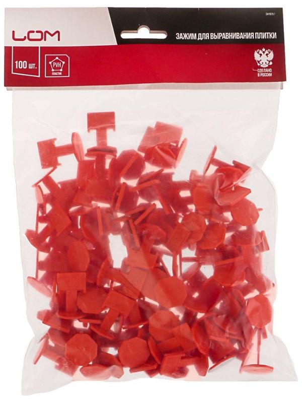 Зажим для выравнивания плитки ЛОМ, 1.4 мм,  в упаковке 100 шт.