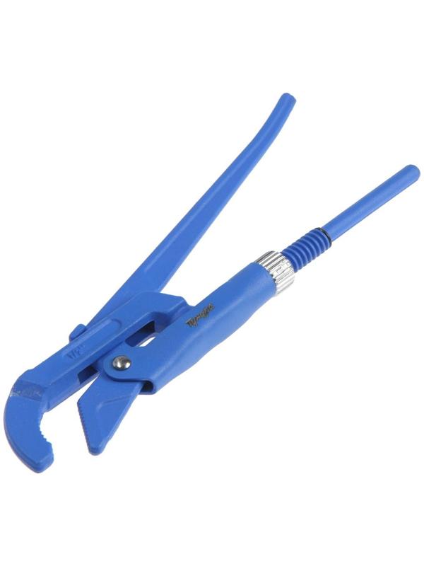 Ключ трубный рычажный ТУНДРА, полукруглый зажим 45°, раскрытие до 30 мм, №0, 1/2