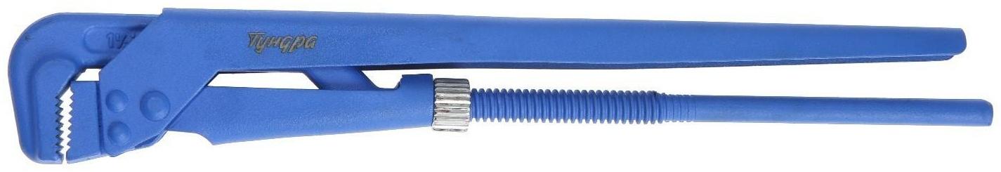 Ключ трубный рычажный ТУНДРА, плоский зажим 90°, раскрытие до 50 мм, №2, 1 1/2