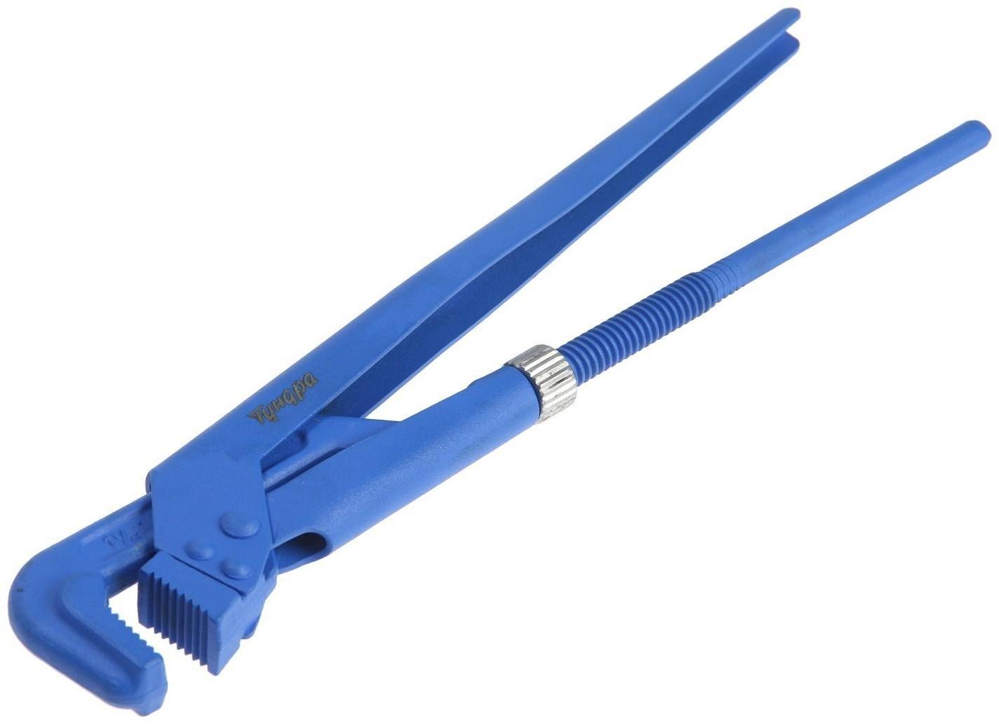 Ключ трубный рычажный ТУНДРА, плоский зажим 90°, раскрытие до 50 мм, №2, 1 1/2