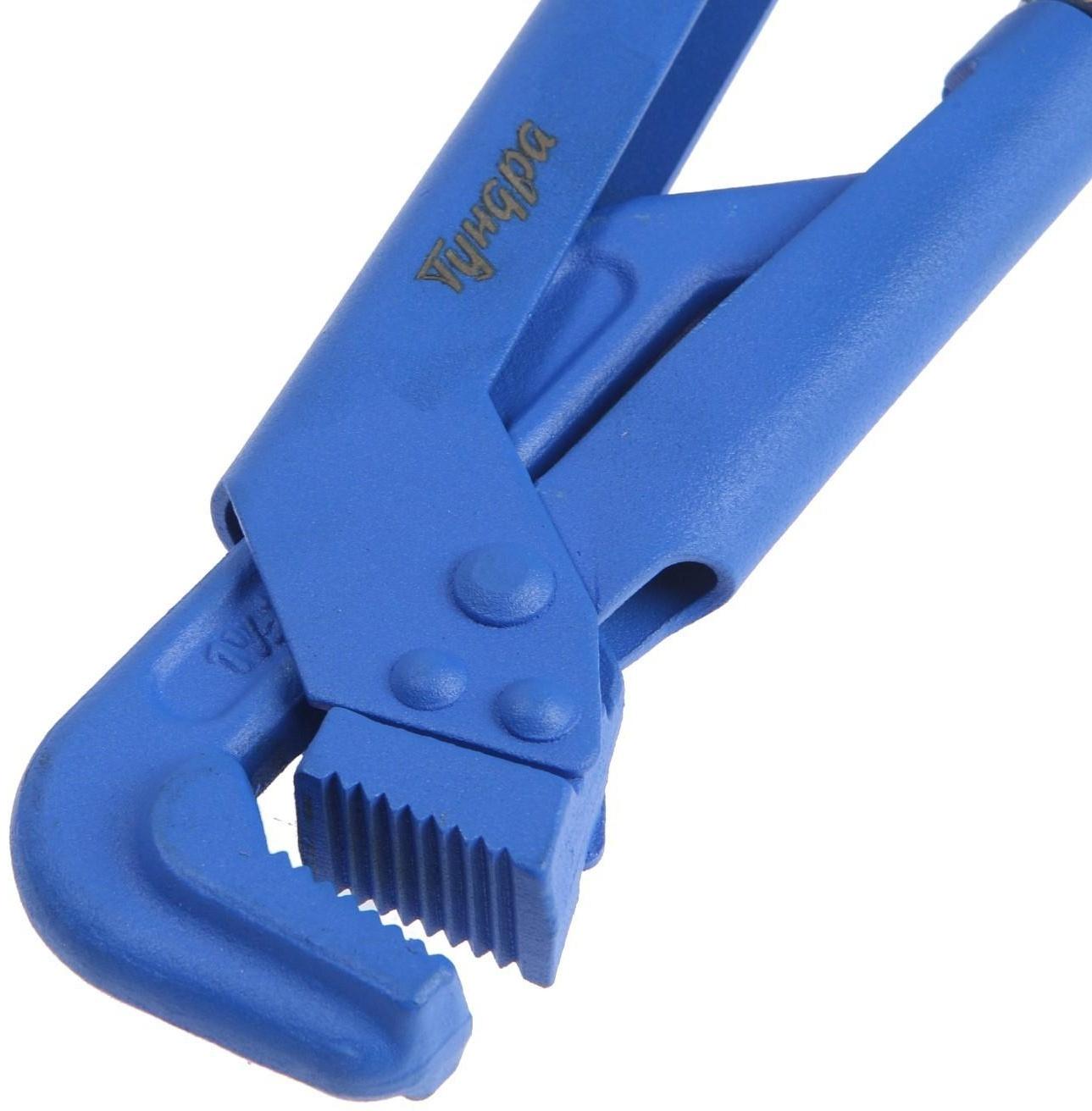 Ключ трубный рычажный ТУНДРА, плоский зажим 90°, раскрытие до 50 мм, №2, 1 1/2