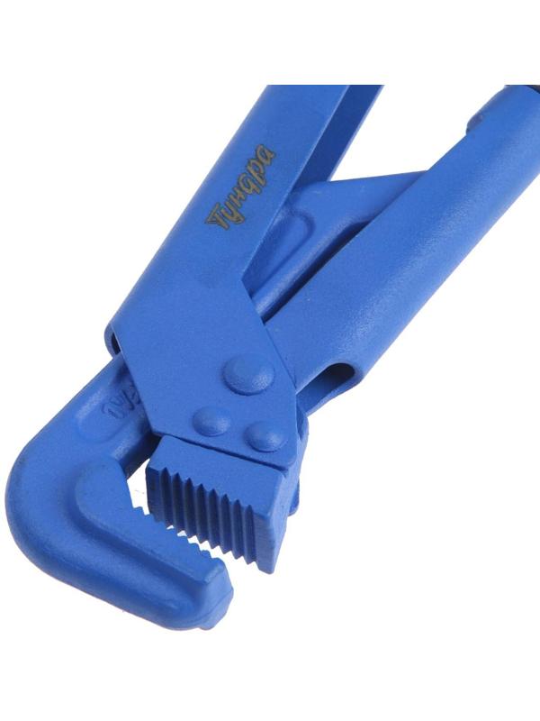 Ключ трубный рычажный ТУНДРА, плоский зажим 90°, раскрытие до 50 мм, №2, 1 1/2