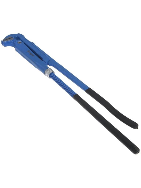 Ключ трубный рычажный ТУНДРА, плоский зажим 90°, раскрытие до 90 мм, №4, 3