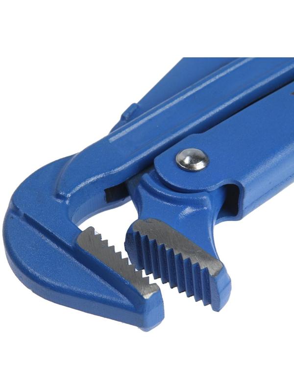 Ключ трубный рычажный ТУНДРА, плоский зажим 90°, раскрытие до 90 мм, №4, 3