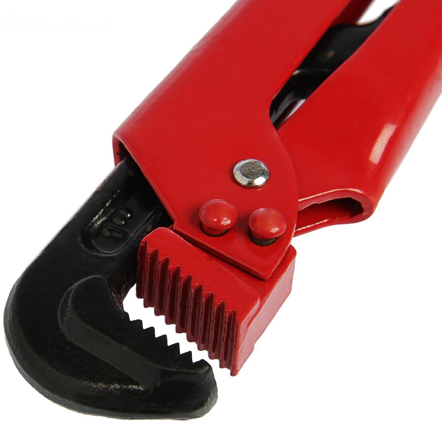 Ключ трубный рычажный ЛОМ, плоский зажим 90°, раскрытие до 20 мм, 1