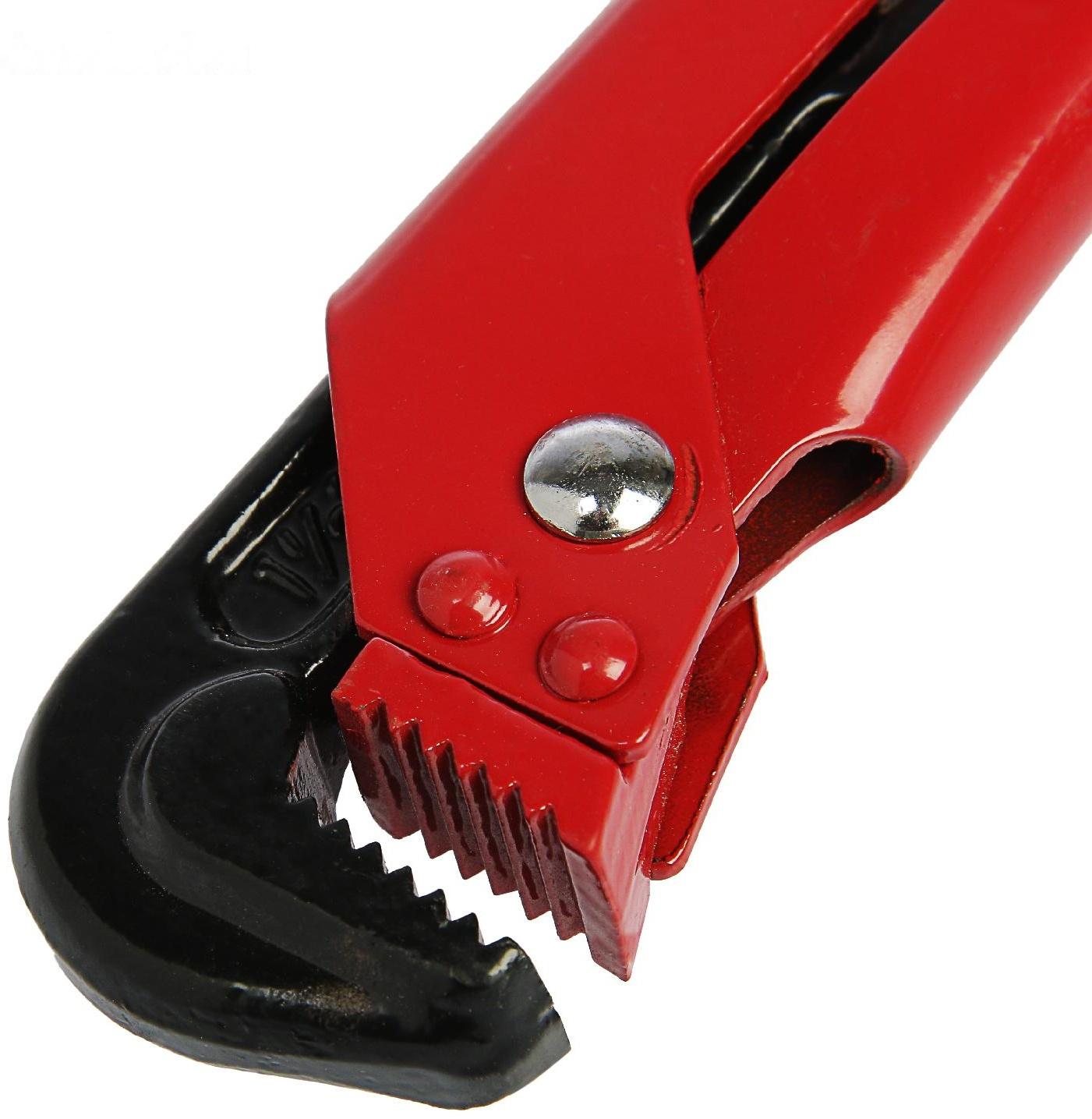 Ключ трубный рычажный ЛОМ, плоский зажим 90°, раскрытие до 35 мм, 1 1/2