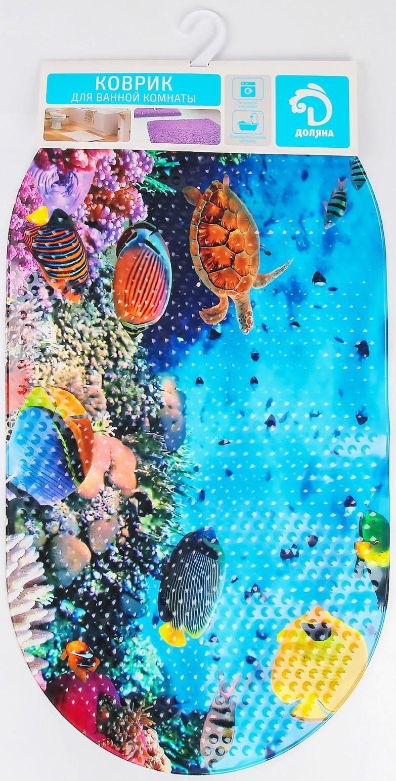 SPA-коврик для ванны на присосках Доляна «Морское дно», 38×68 см