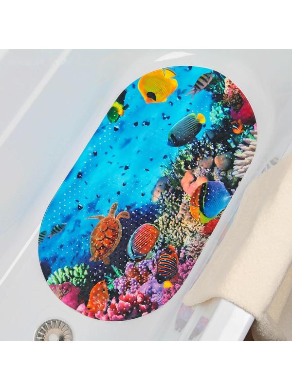 SPA-коврик для ванны на присосках Доляна «Морское дно», 38×68 см