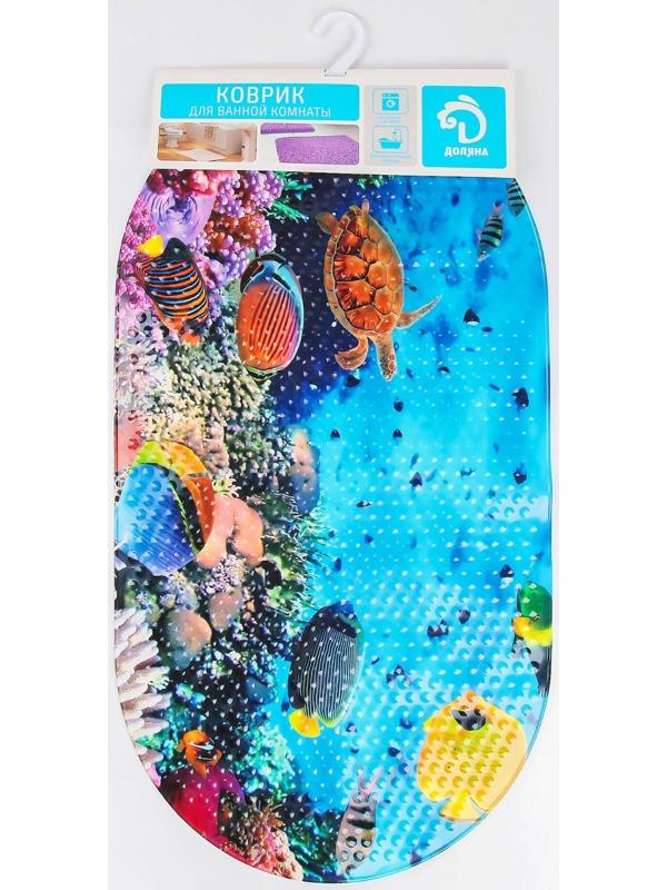 SPA-коврик для ванны на присосках Доляна «Морское дно», 38×68 см