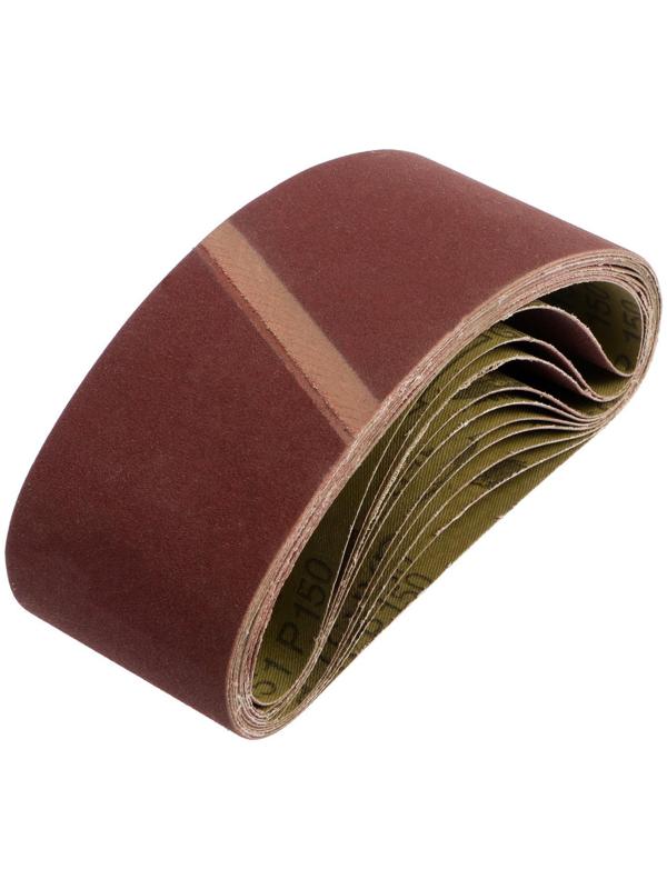 Лента абразивная бесконечная ТУНДРА, на тканевой основе, 75 х 457 мм, Р150, 10 шт.