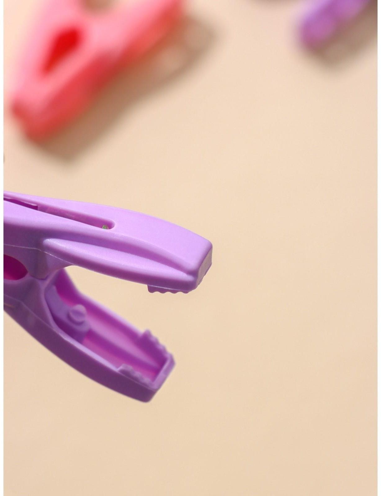 Набор прищепок бельевых в корзинке, 6 см, 20 шт, цвет МИКС