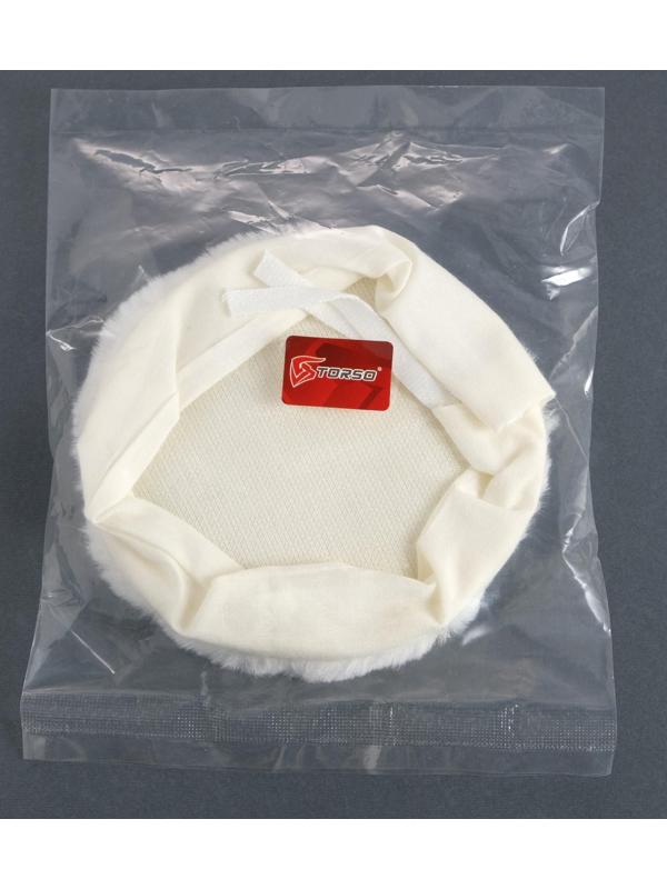 Насадка для полировки TORSO, искусственный мех с ободом на завязке, 125 мм