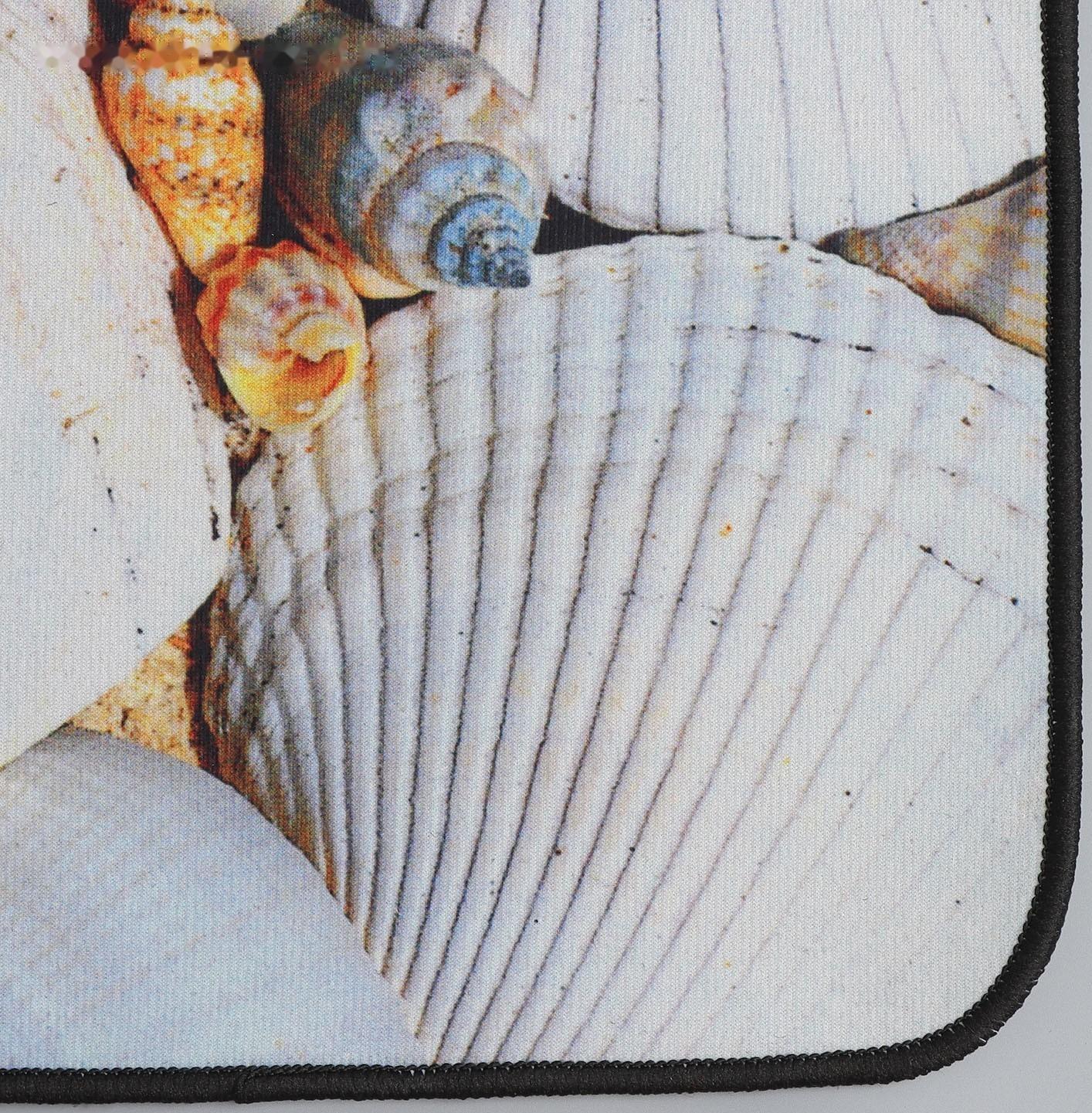 Набор ковриков для ванной и туалета Доляна «Ракушки», 2 шт: 40×45, 45×75 см