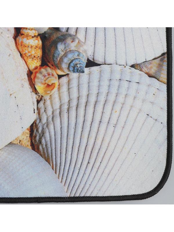 Набор ковриков для ванной и туалета Доляна «Ракушки», 2 шт: 40×45, 45×75 см