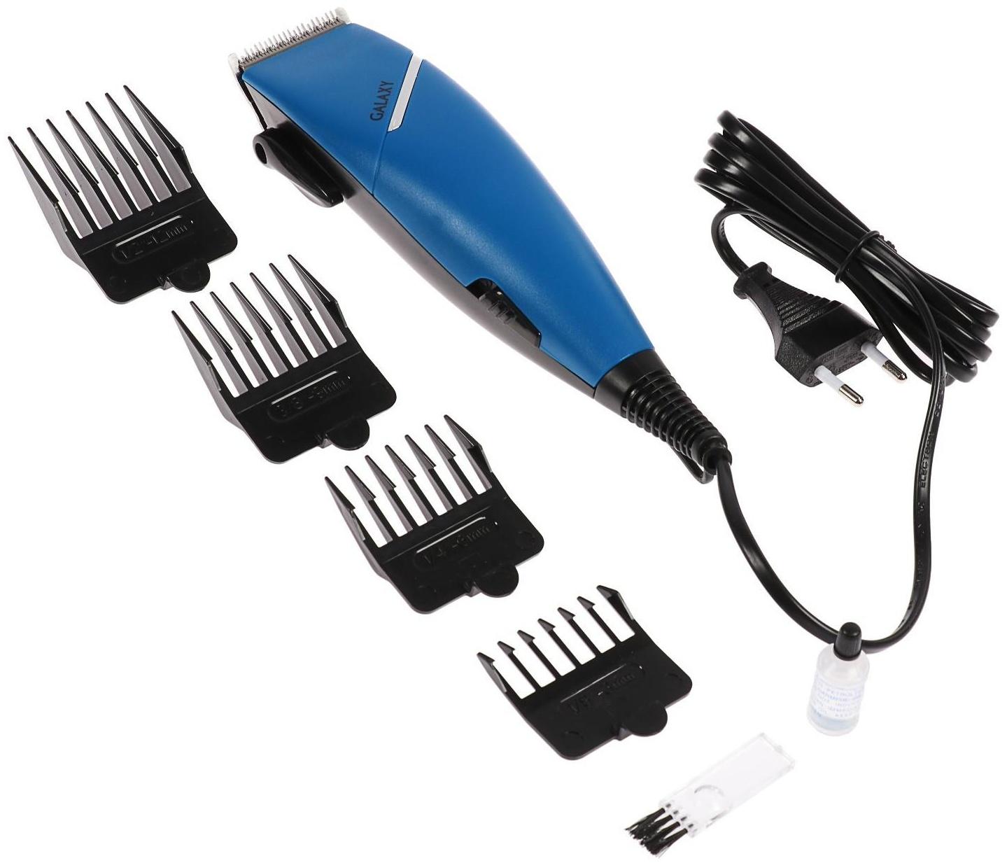 Машинка для стрижки Galaxy LINE GL 4102, 15 Вт, 220 В, 4 насадки, лезвия из нерж. стали