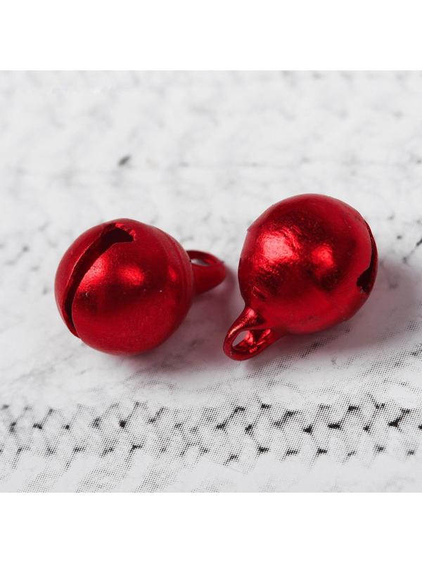 Бубенчики, набор 20 шт., размер 1 шт: 1 см, цвет красный