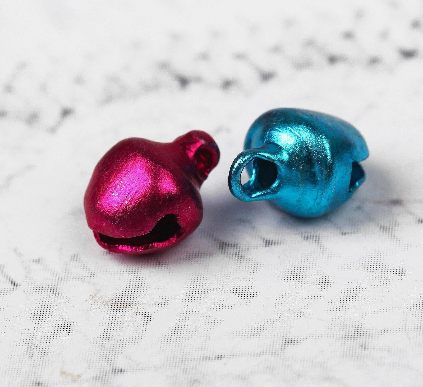 Бубенчики, набор 100 шт., размер 1 шт: 0,6 см, цвета МИКС