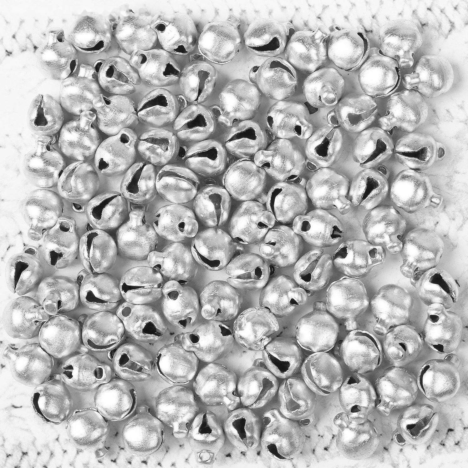 «Бубенчики», набор 100 шт., размер: 0.6 см, цвет серебристый