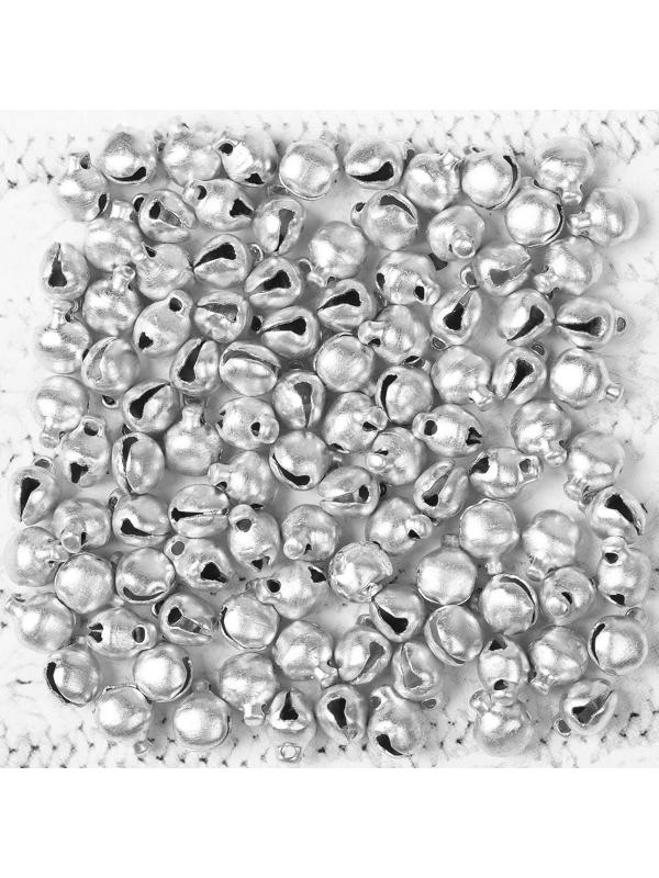 «Бубенчики», набор 100 шт., размер: 0.6 см, цвет серебристый