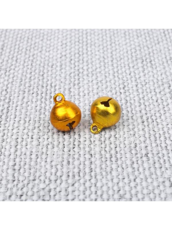 Бубенчики, набор 10 шт., размер 1 шт: 1.4 см, цвет золотистый