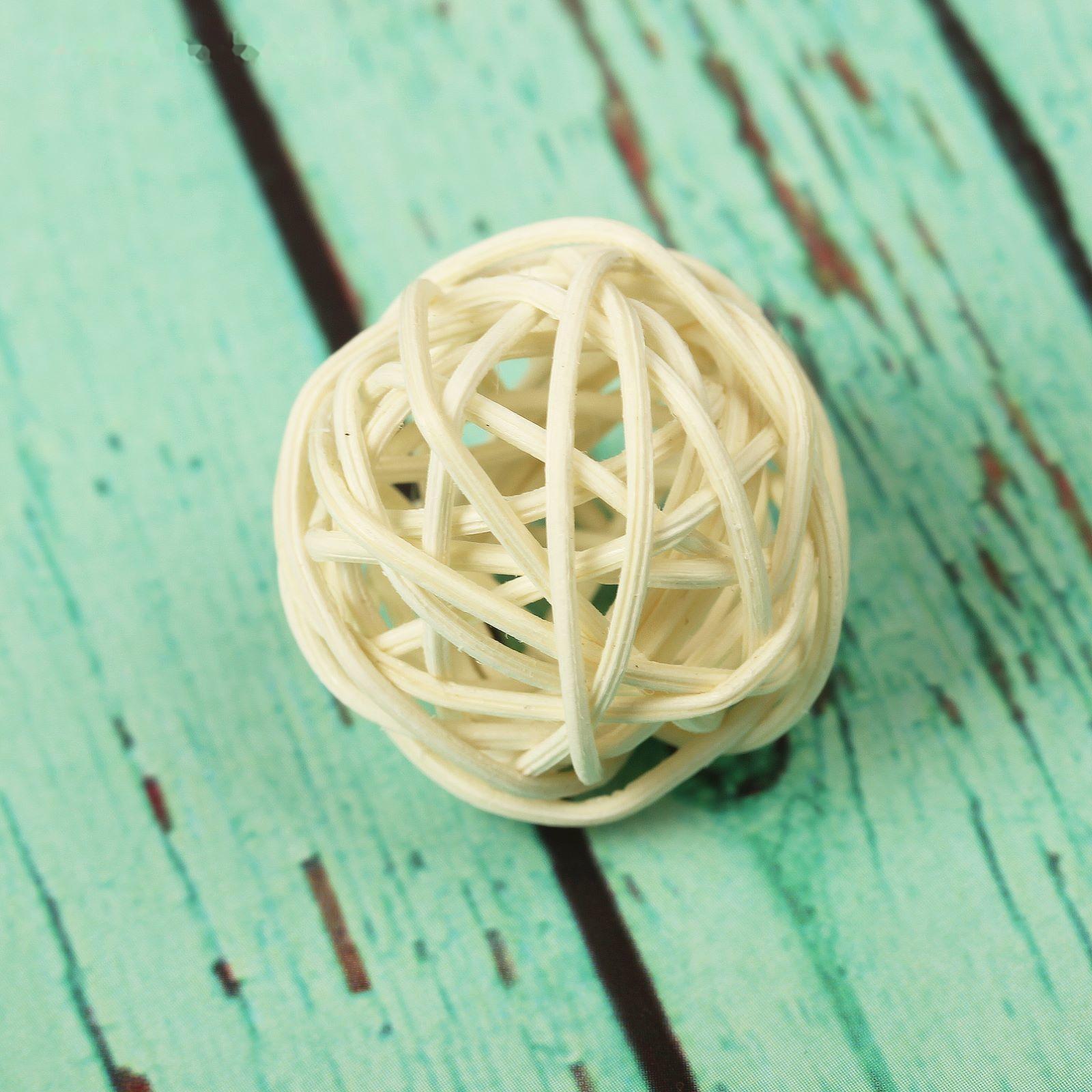 Шар декоративный из лозы, набор 2 шт