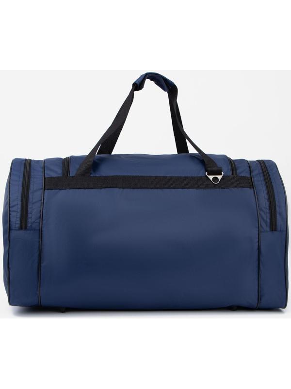 Сумка спортивная, отдел на молнии, 3 наружных кармана, длинный ремень, цвет синий