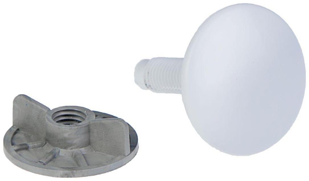 Заглушка отверстия умывальника под смеситель MasterProf, 50 мм, белая