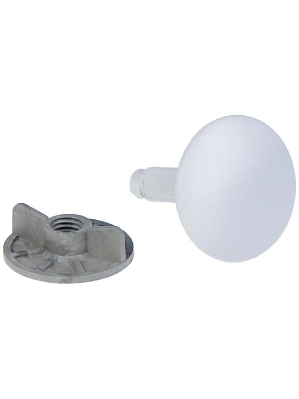 Заглушка отверстия умывальника под смеситель MasterProf, 50 мм, белая