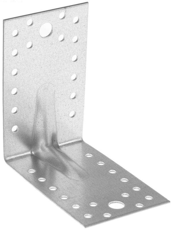 Уголок крепежный усиленный ТУНДРА krep, 105х105х65х2 мм