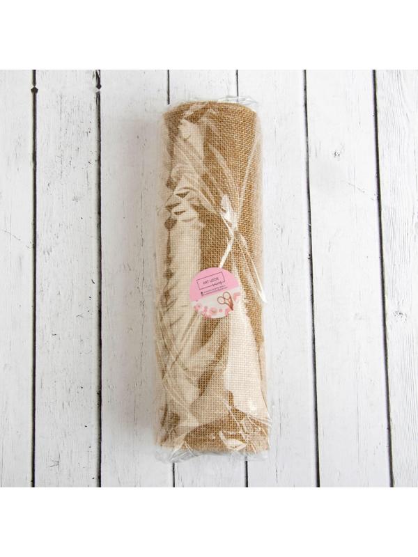 Ткань из джута, 20 см, 4,5 ± 0,5 м, цвет бежевый