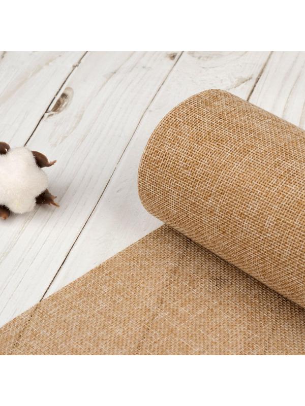 Ткань из джута, 29 см, 4,5 ± 0,5 м, цвет бежевый