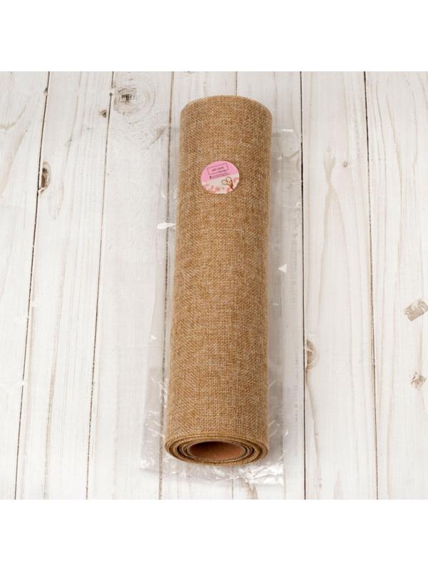 Ткань из джута, 29 см, 4,5 ± 0,5 м, цвет бежевый