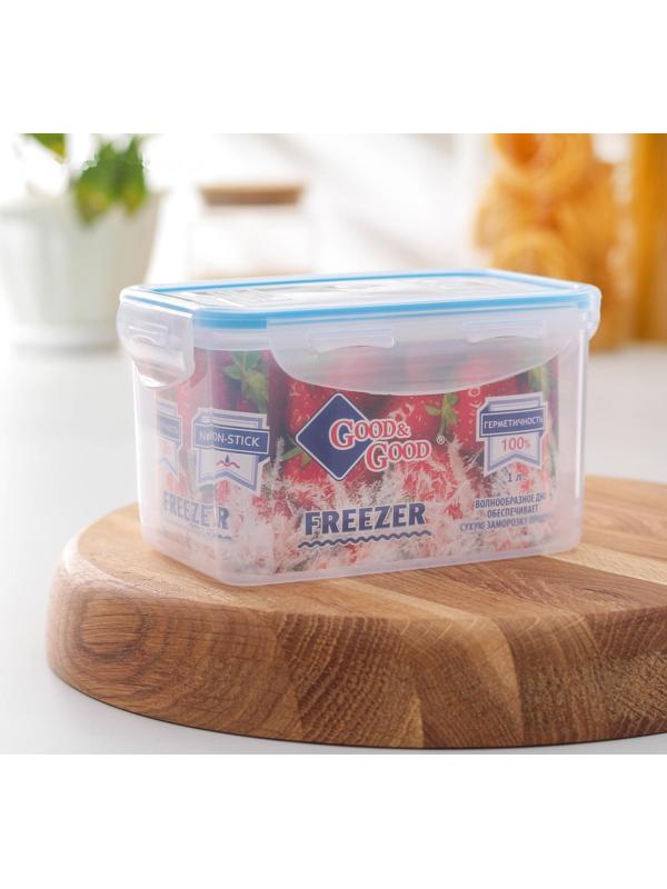 Контейнер пищевой Good & Good, 1 л, с герметичной крышкой