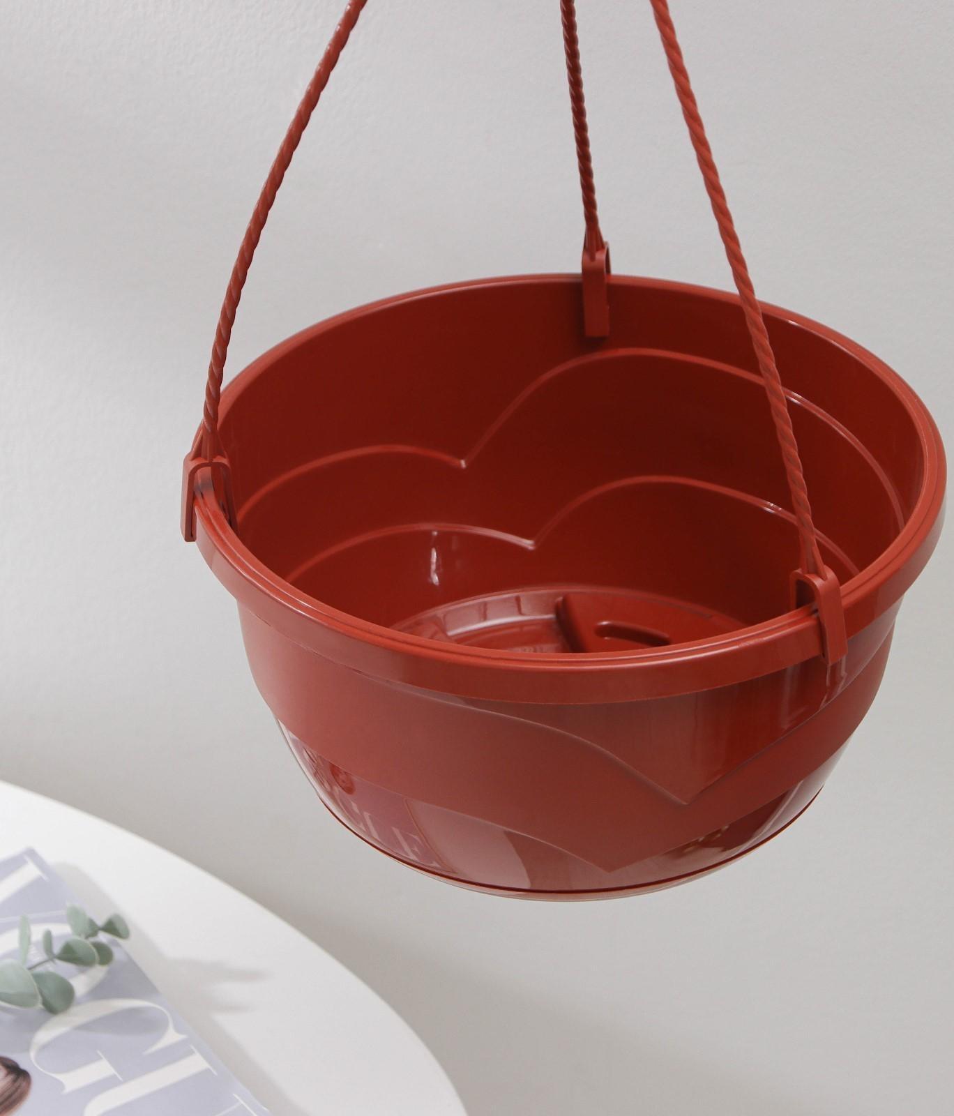 Кашпо с прикорневым поливом «Мальва», 4,7 л, цвет терракотовый, ПОДВЕС В ПОДАРОК