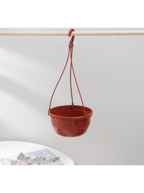 Кашпо с прикорневым поливом «Мальва», 4,7 л, цвет терракотовый, ПОДВЕС В ПОДАРОК