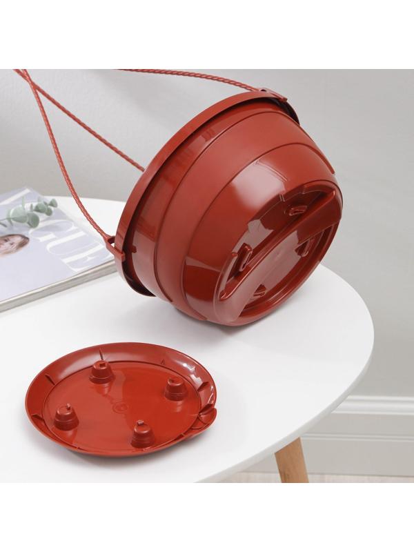 Кашпо с прикорневым поливом «Мальва», 4,7 л, цвет терракотовый, ПОДВЕС В ПОДАРОК