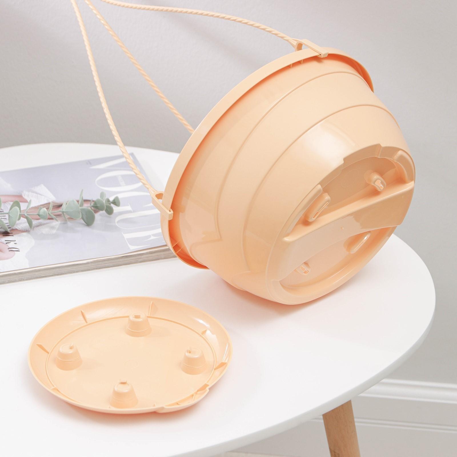 Кашпо с прикорневым поливом «Мальва» 4,7 л, цвет кремовый, ПОДВЕС В ПОДАРОК