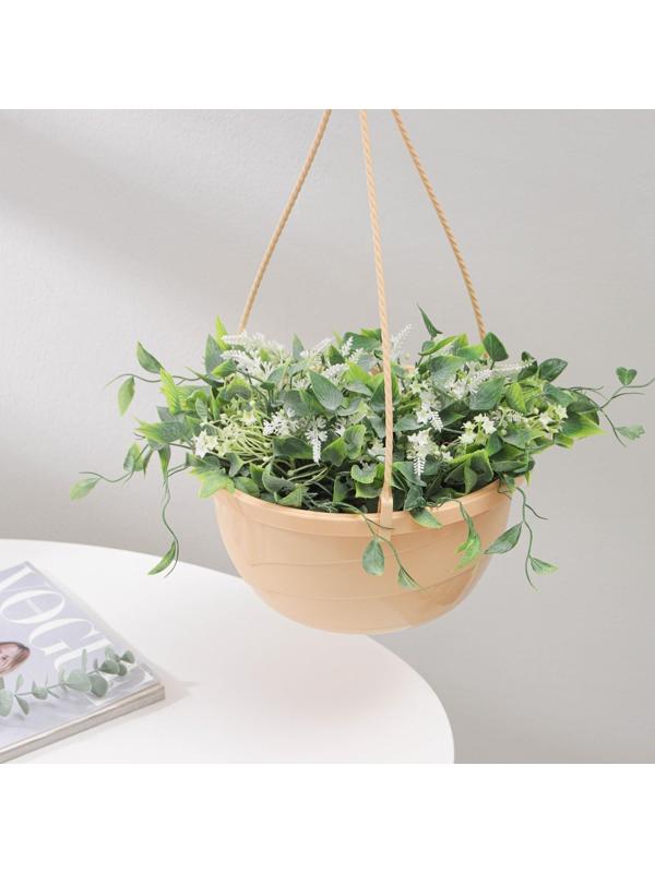 Кашпо с прикорневым поливом «Мальва» 4,7 л, цвет кремовый, ПОДВЕС В ПОДАРОК