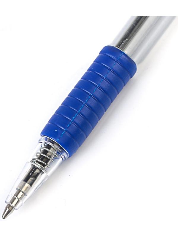 Набор ручек шариковых автоматических 4 штуки, стержень синий