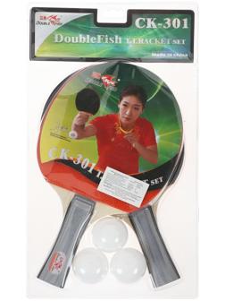 Набор для настольного тенниса Double Fish 2 ракетки и 3 мяча (301)