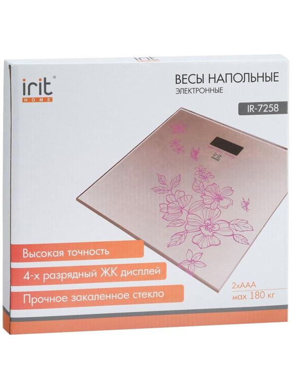 Весы напольные Irit IR-7258, электронные, до 180 кг, рисунок 