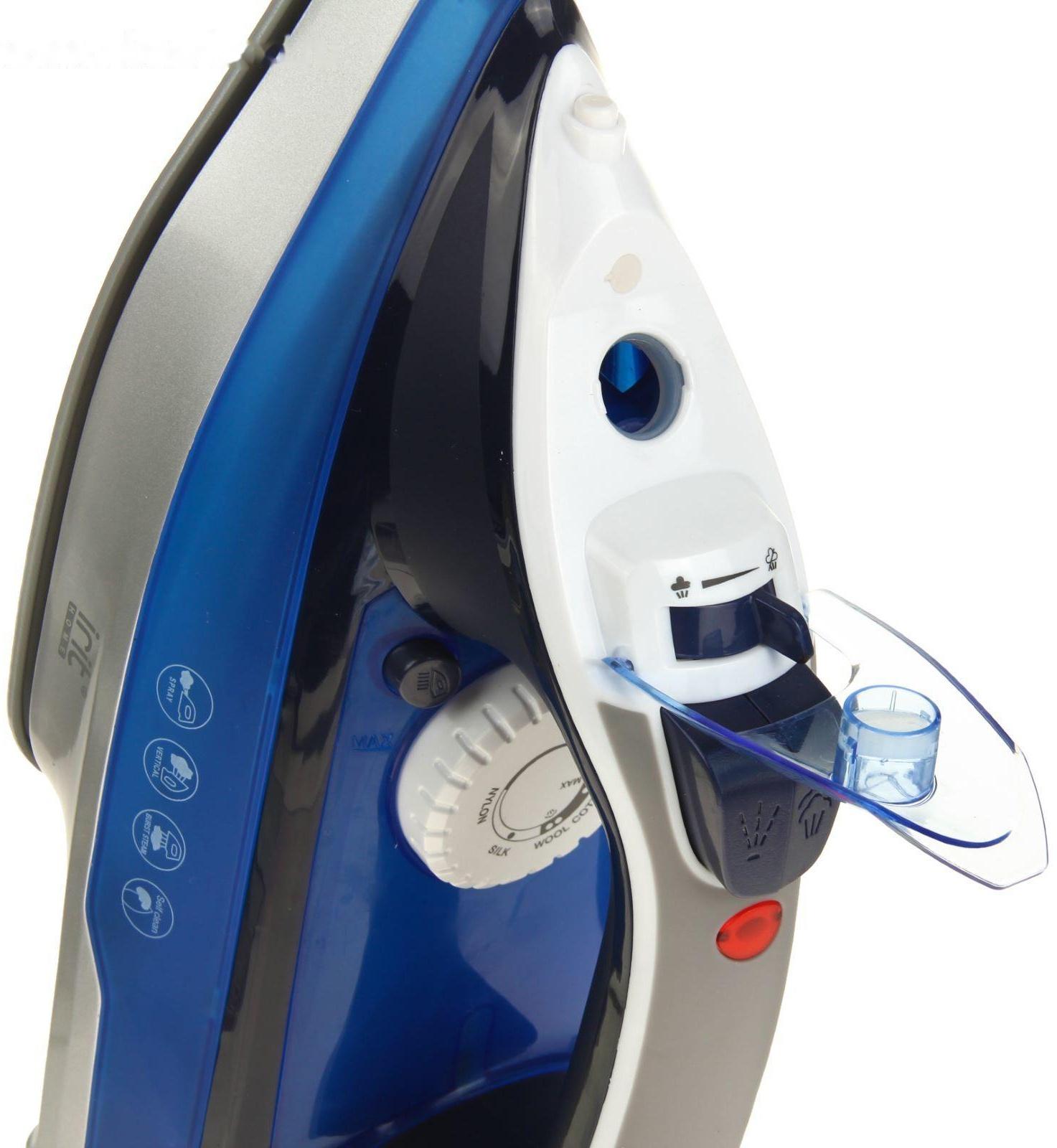 Утюг Irit IR-2227, 2200 Вт, вертикальное отпаривание, керамическая подошва, сине-черный