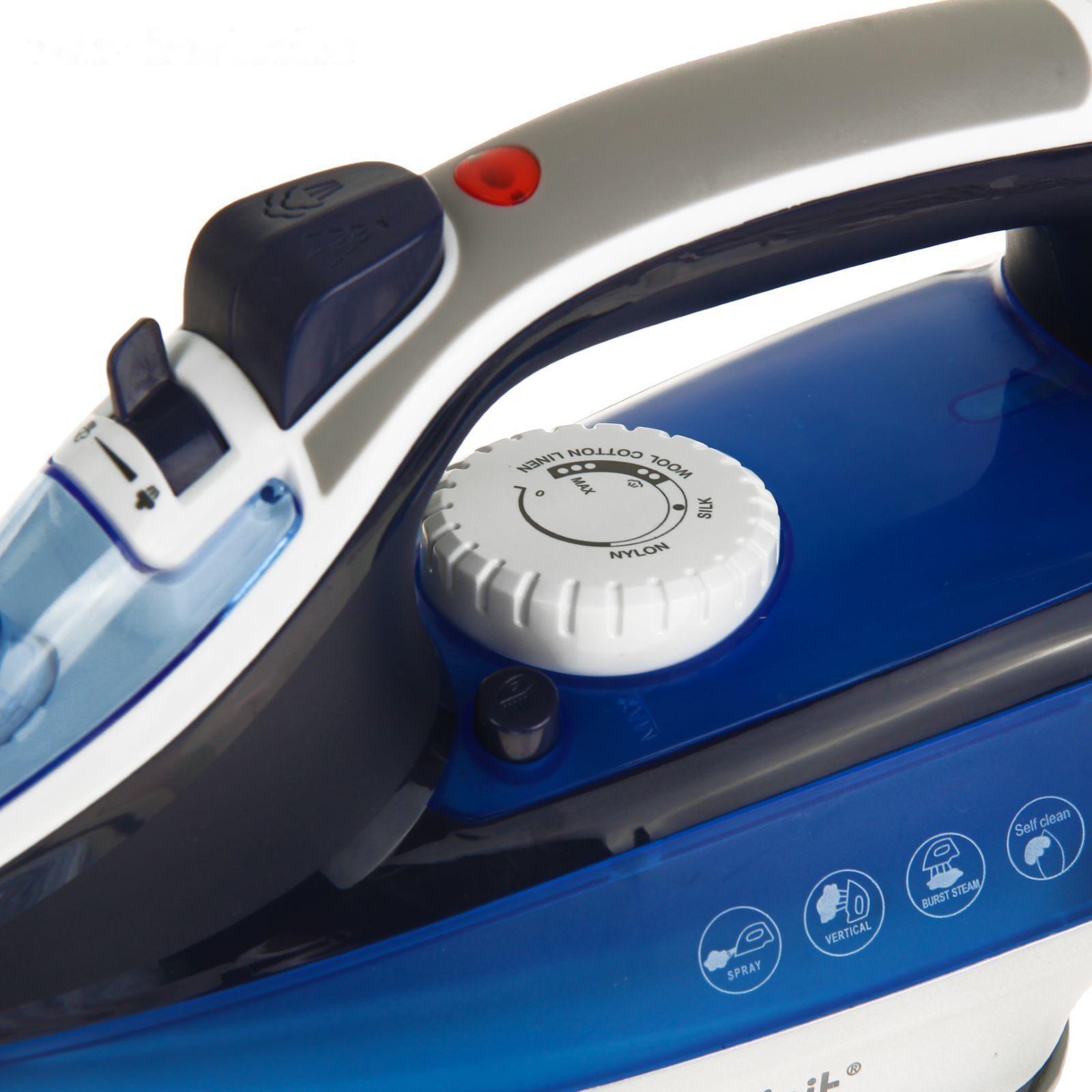 Утюг Irit IR-2227, 2200 Вт, вертикальное отпаривание, керамическая подошва, сине-черный