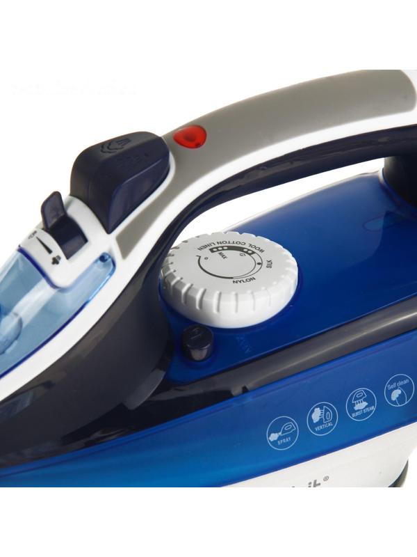 Утюг Irit IR-2227, 2200 Вт, вертикальное отпаривание, керамическая подошва, сине-черный