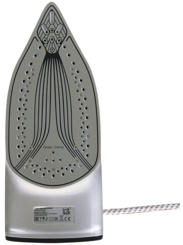 Утюг Irit IR-2227, 2200 Вт, вертикальное отпаривание, керамическая подошва, сине-черный